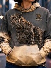 Leopard Mentality™ Rain Leopard All-Over Print Streetwear Hoodie product image (5)