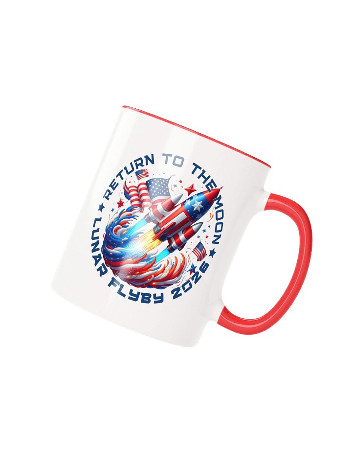 Moon Mission Patriotic Mug April 1 2026 Keepsake, Two Tone Ceramic Cup product image (2)