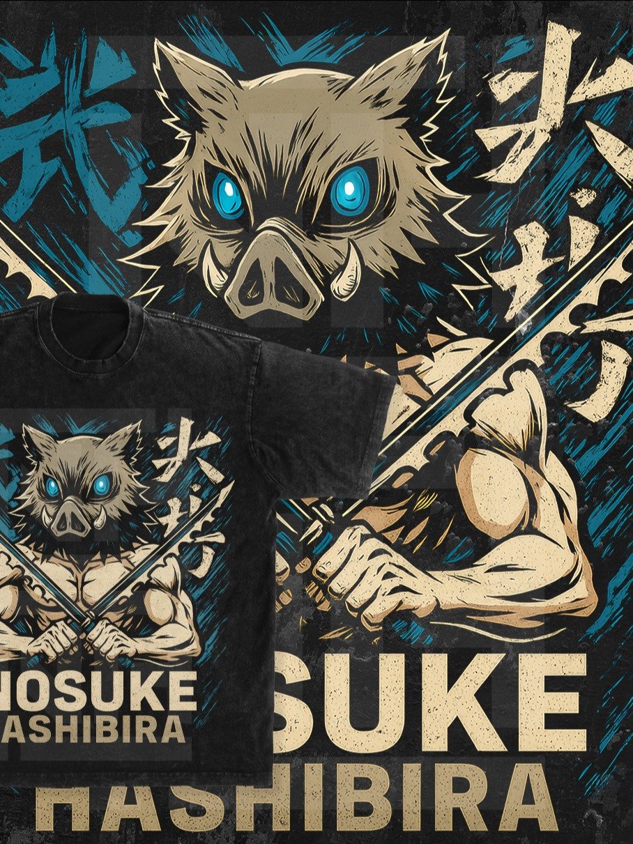9-Piece Hybrid Streetwear Demon Slayer PNGs product image (7)