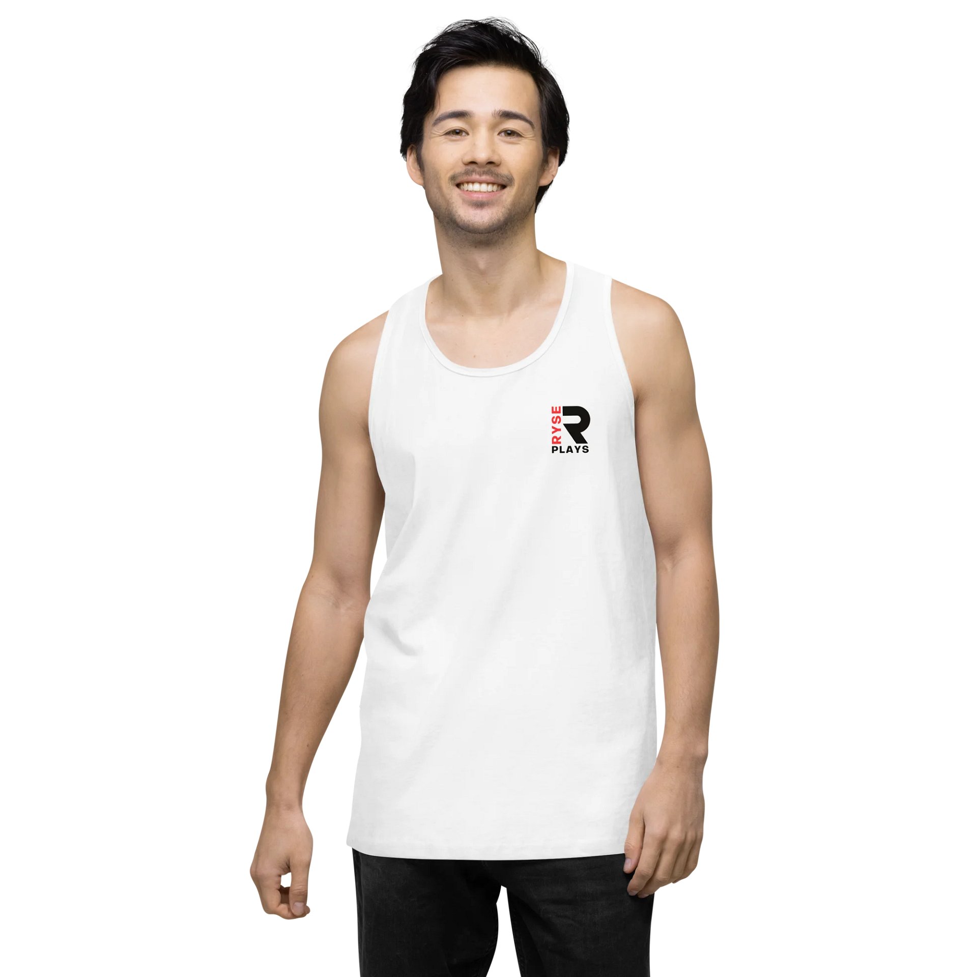 Ryse Plays: Men's Tank Top (Black & Red Logo) product image (2)