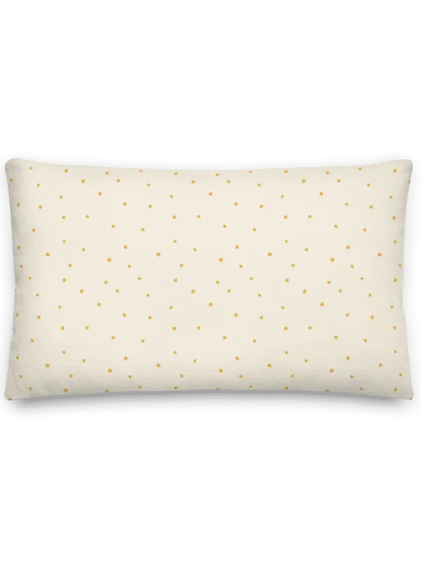 TINY YELLOW PASTEL DOTS THROW PILLOW IN THREE SIZES product image (4)