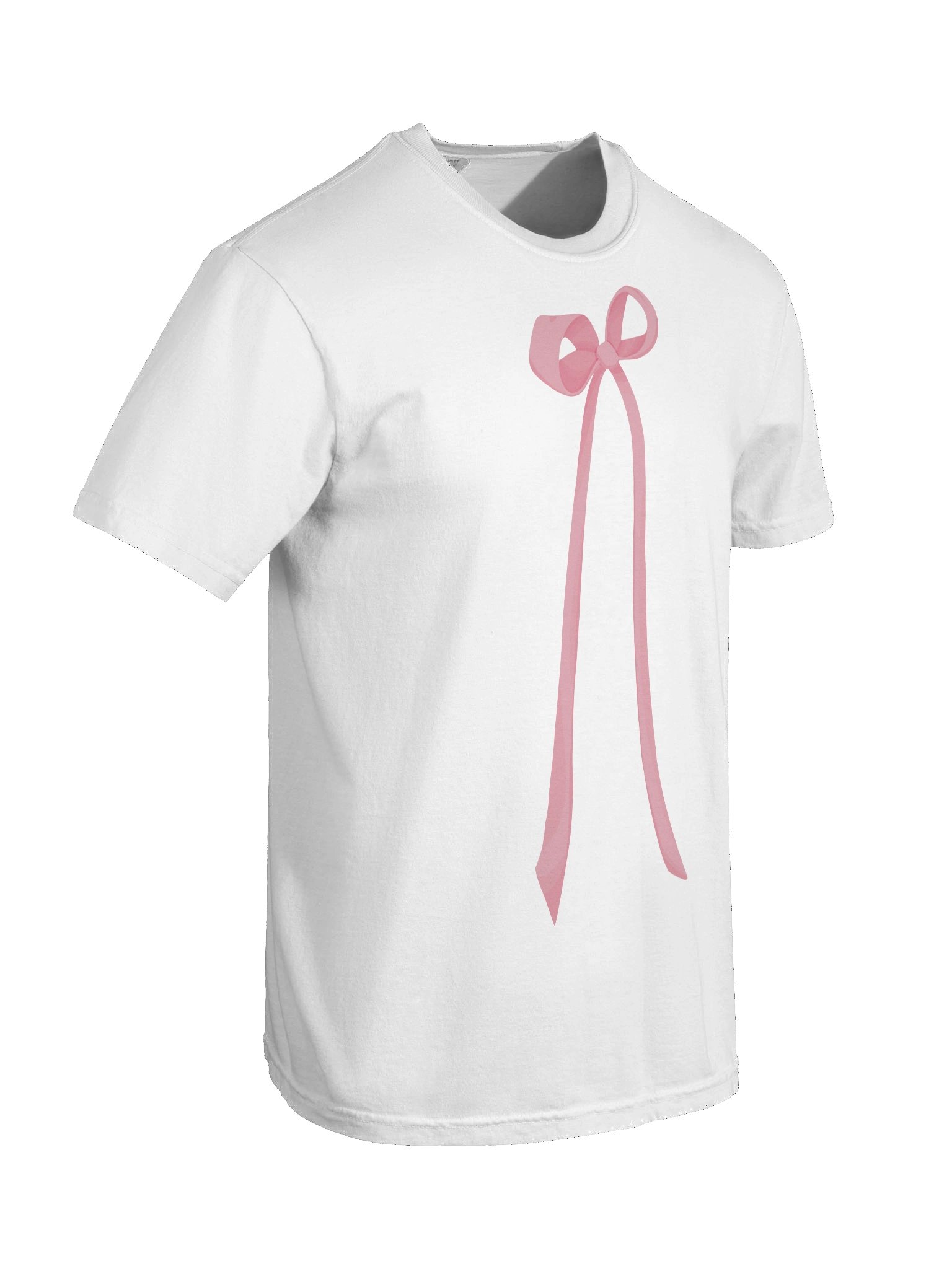 Vintage Pink Ribbon Bow T-Shirt product image (99)