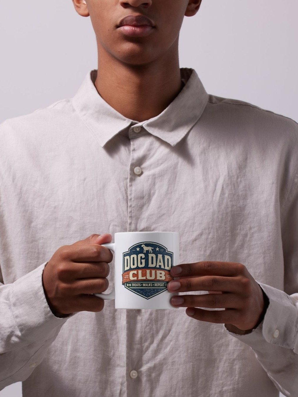 Dog Dad Club Mug – Vintage Dog Dad Coffee Mug | Treats Walks Repeat product image (1)