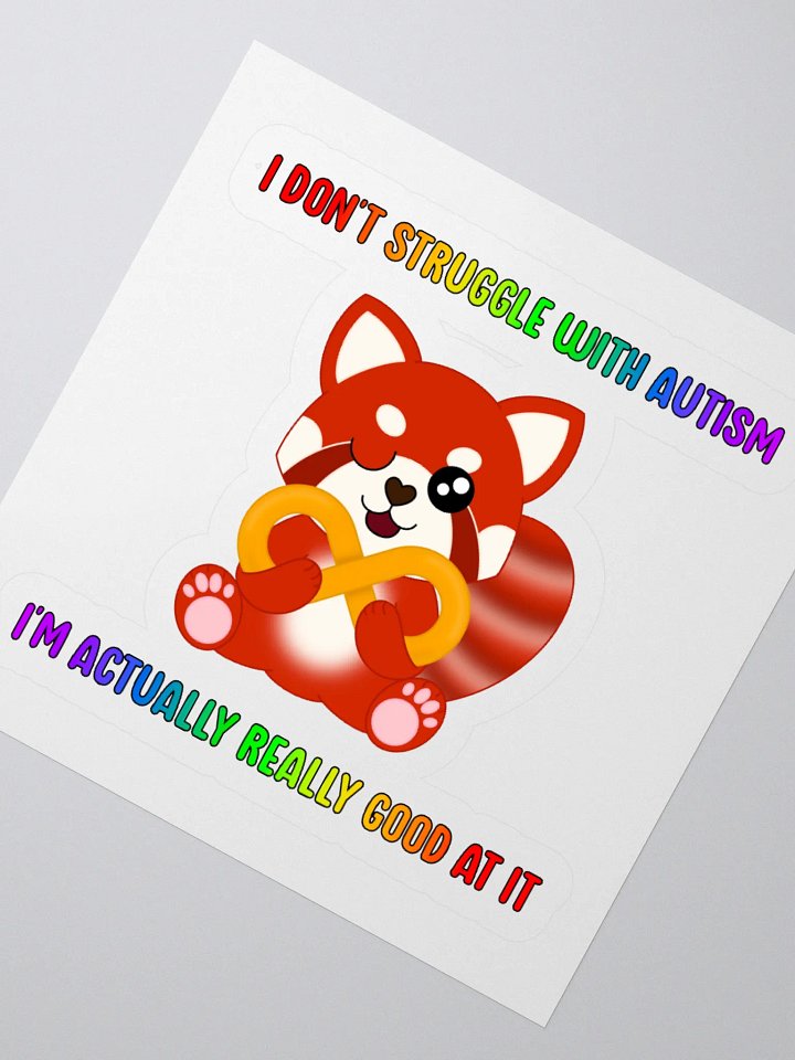 Autism Red Panda Sticker product image (2)