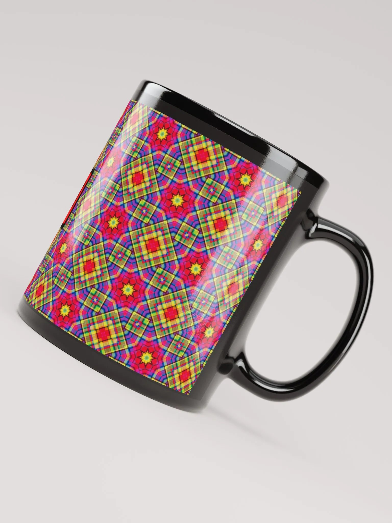 8T Sips Mosaic Black Glossy Mug product image (4)