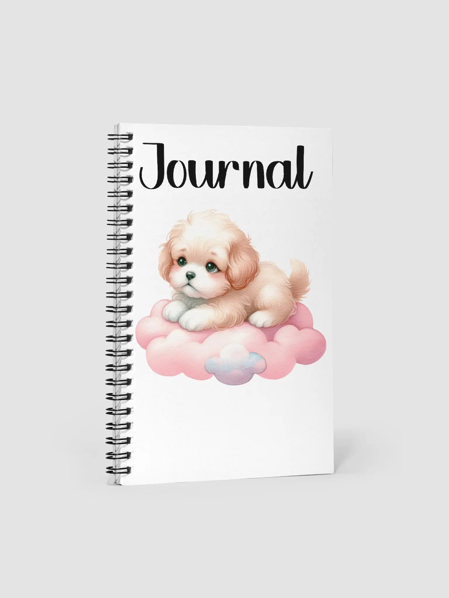 Puppy on a Cloud and Heartfelt Wings Spiral Notebook product image (1)