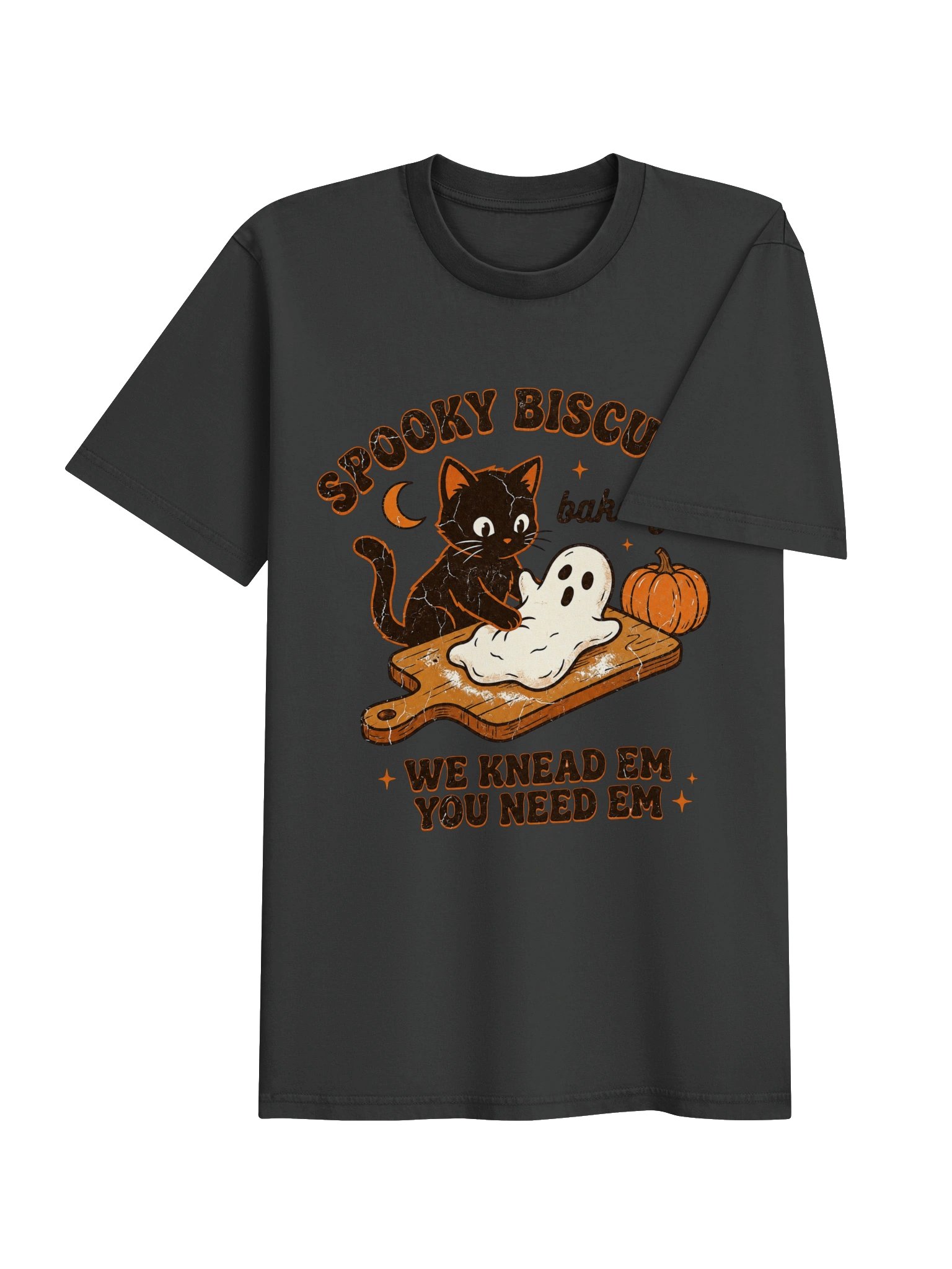 Midnight Roast Tee — Retro Halloween Black Cat Shirt product image (23)