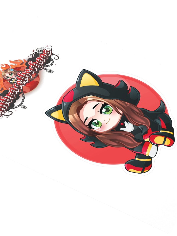 Chibi Chaos W/Red BGD With Custom Background product image (2)