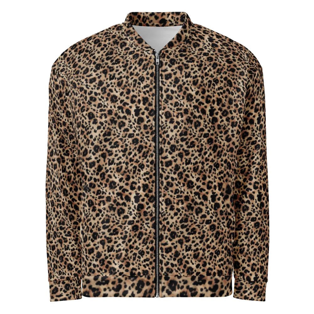 Brouwn Leopard Pattern Bomber Jacket product image (1)