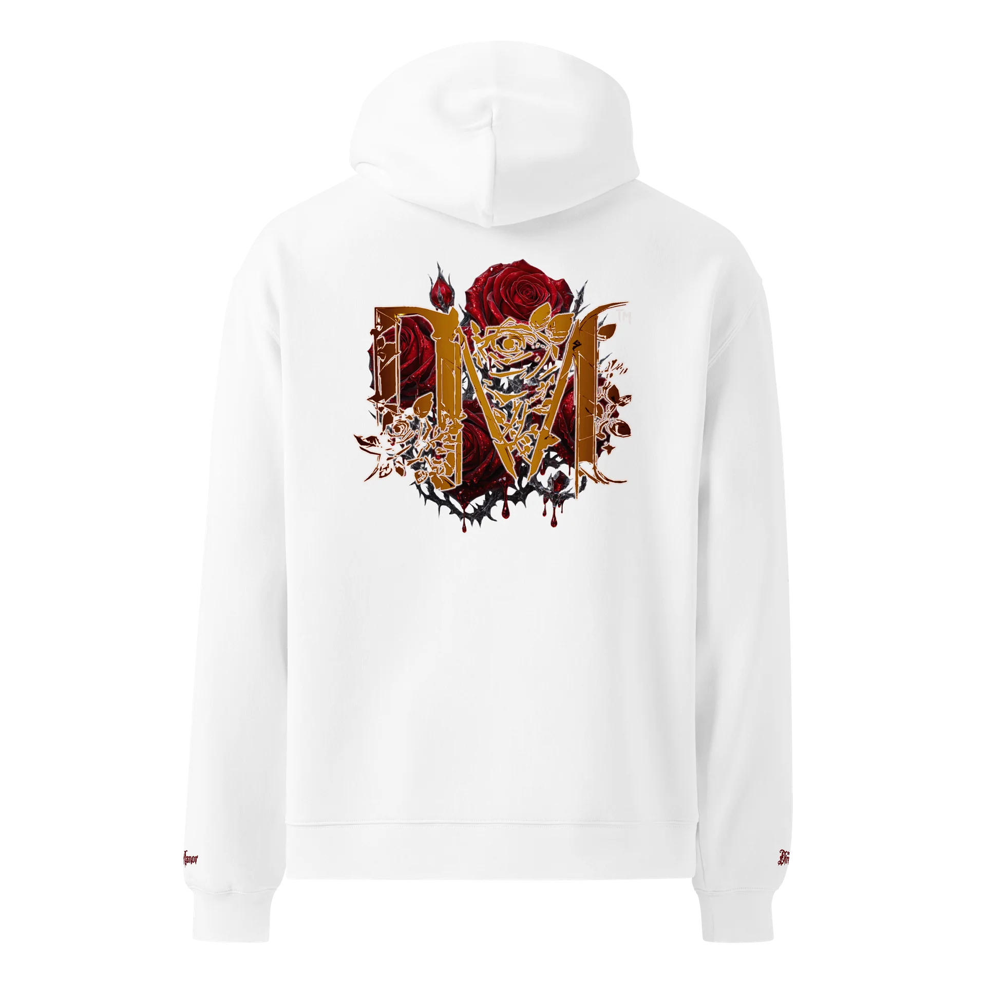 Official Dire Manor White N Red Embordered Hoodie product image (1)