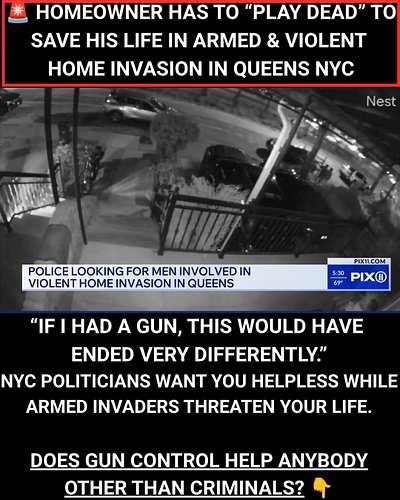 🚨 UNREAL - Homeowner has to Play DEAD while Four Masked Men with Guns and a Crowbar invade his Flushing Queens NYC Home.

NYP...