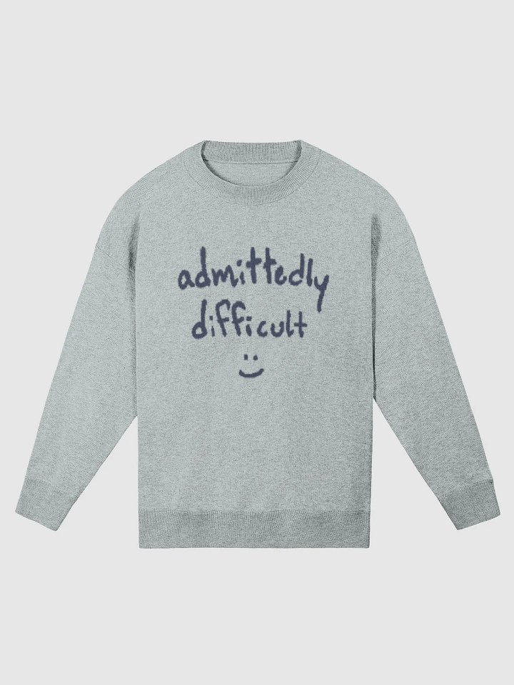 admittedly difficult (duotone blue) knitwear relaxed crewneck product image (4)