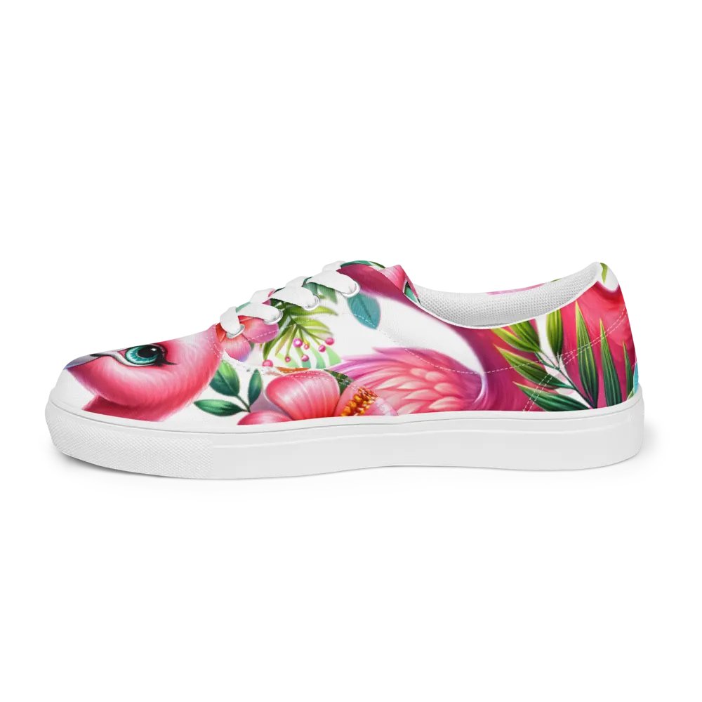 Tropical Flamingo Love Lace-Up Shoes product image (8)
