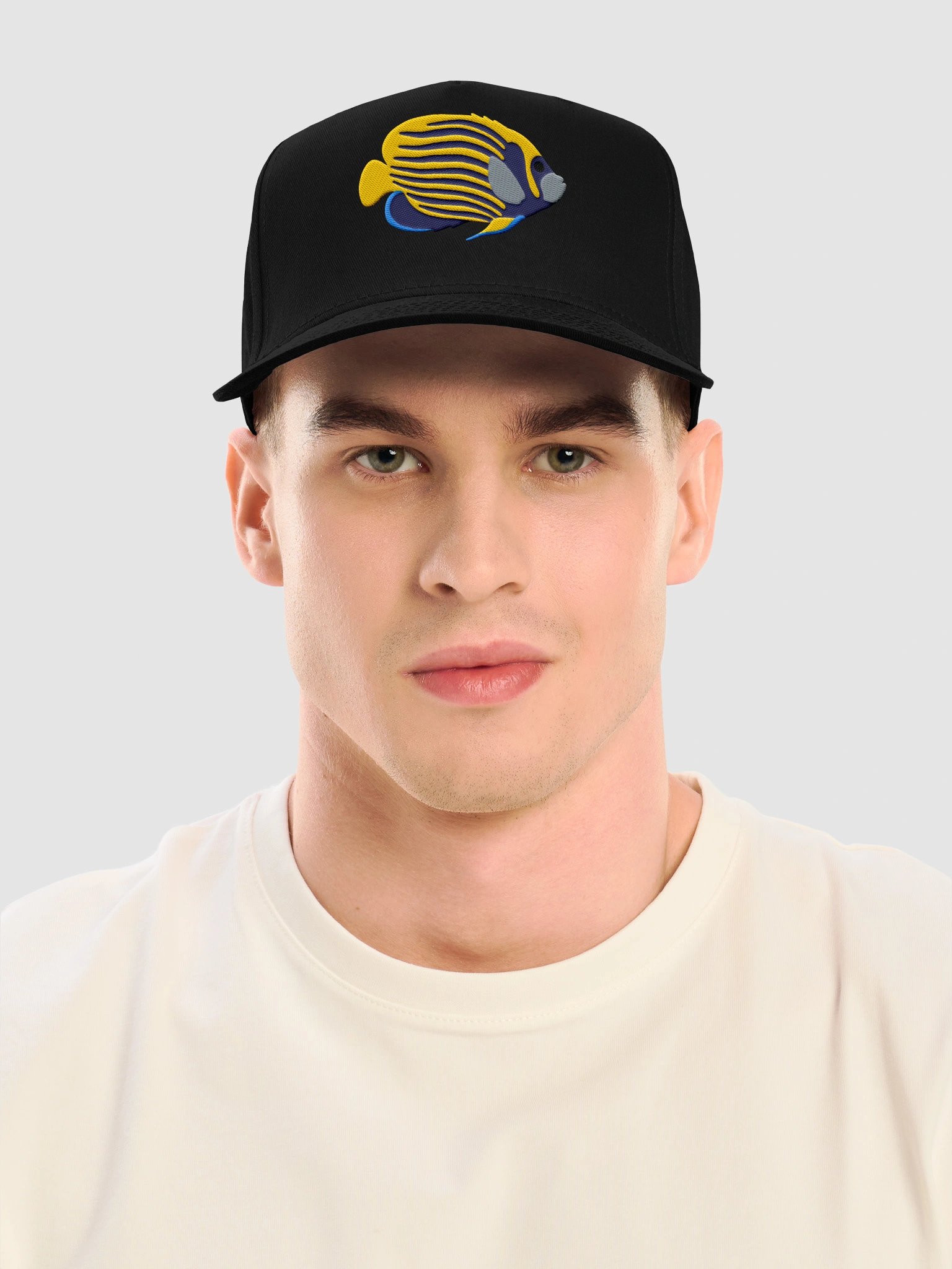 Emperor Angelfish Embroidered Mid-Profile Baseball Cap | Saltwater Reef Aquarium Fish Hat product image (2)