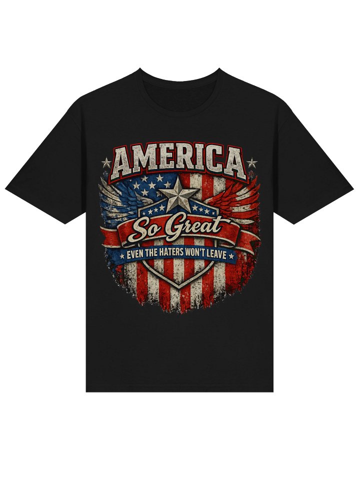 America So Great - FRONT Print Patriotic T-Shirt product image (2)