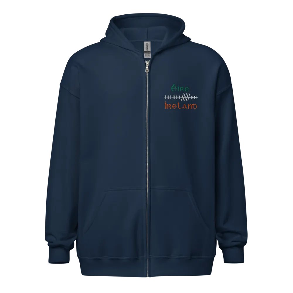 Ireland/Éire Orthodox Style Ogham embroidered Zip Hoodie product image (13)