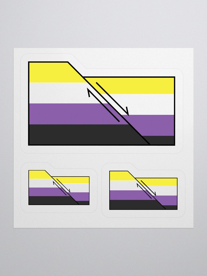 Faulted Pride Flags- Non Binary Sticker product image (1)