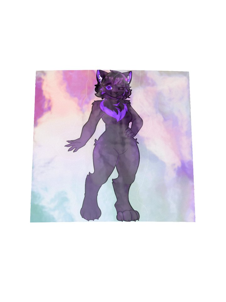 Pixki fursona holo-sticker product image (2)