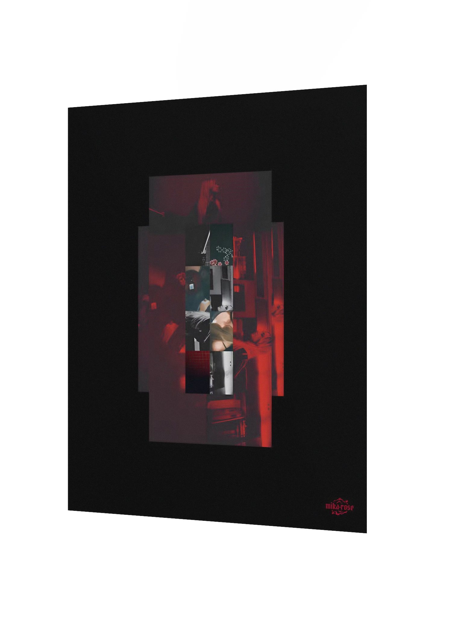 red geometry poster product image (2)