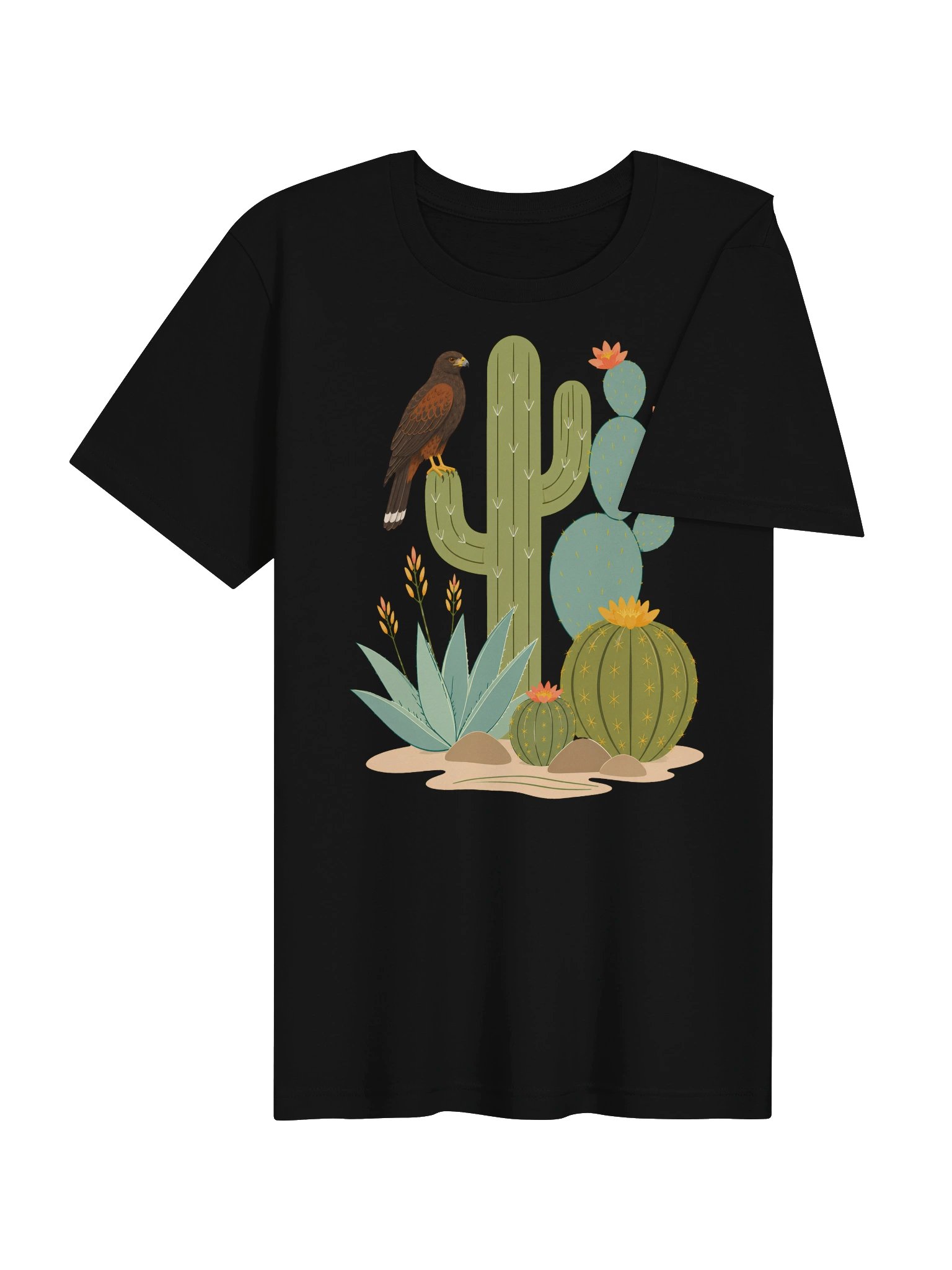 Desert Harris Hawk & Cacti Tee product image (34)