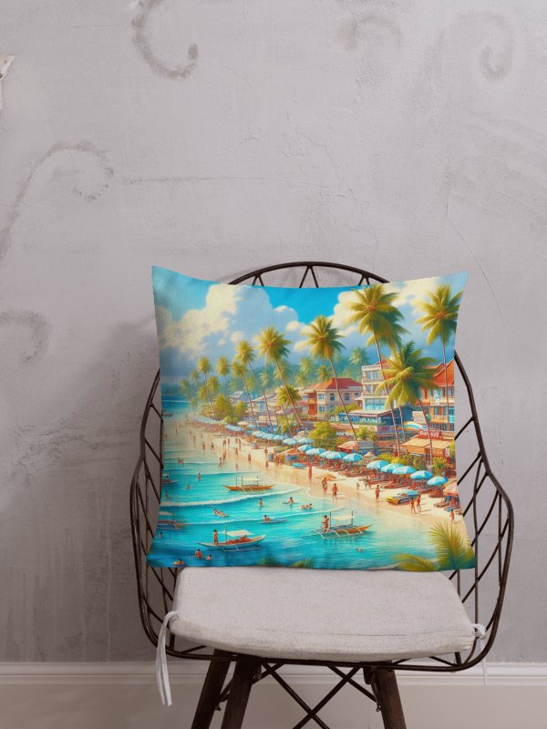 Tropical Paradise All-Over Print Pillow |AI Design Boracay Phillipine product image (1)