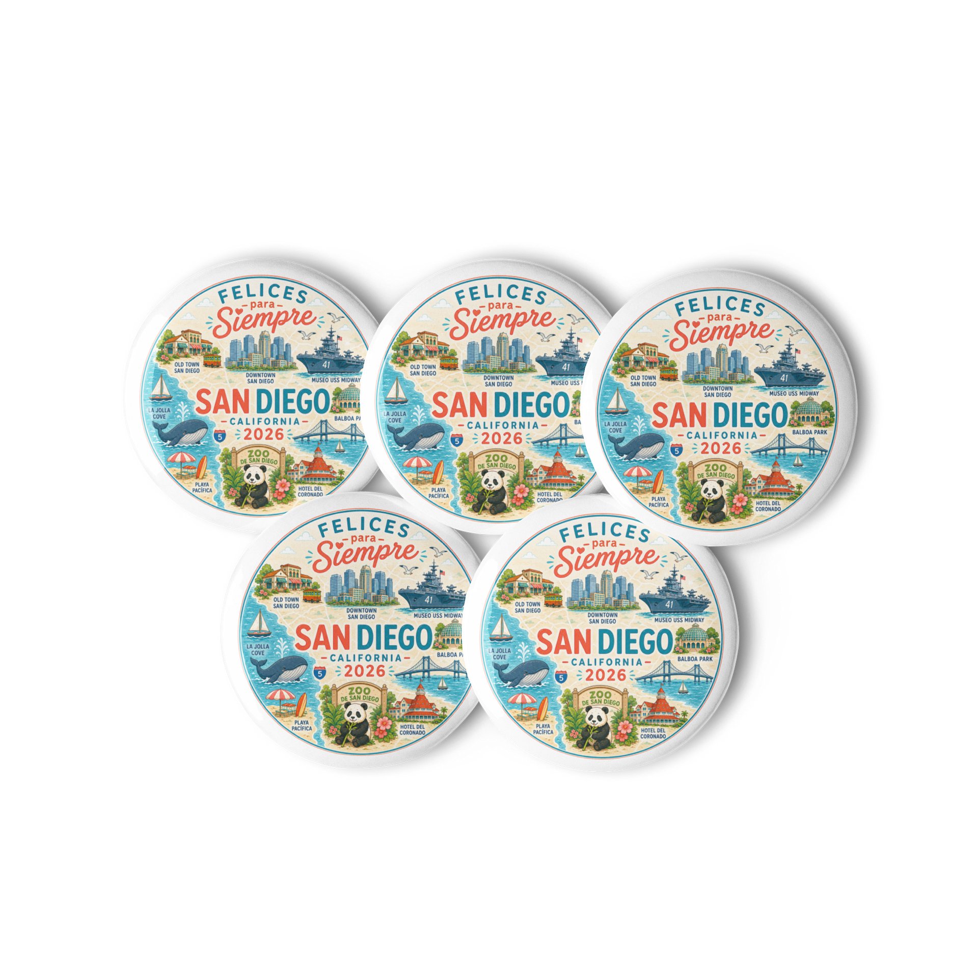 Felices para Siempre Int’l Convention San Diego California Landmarks Pin product image (1)