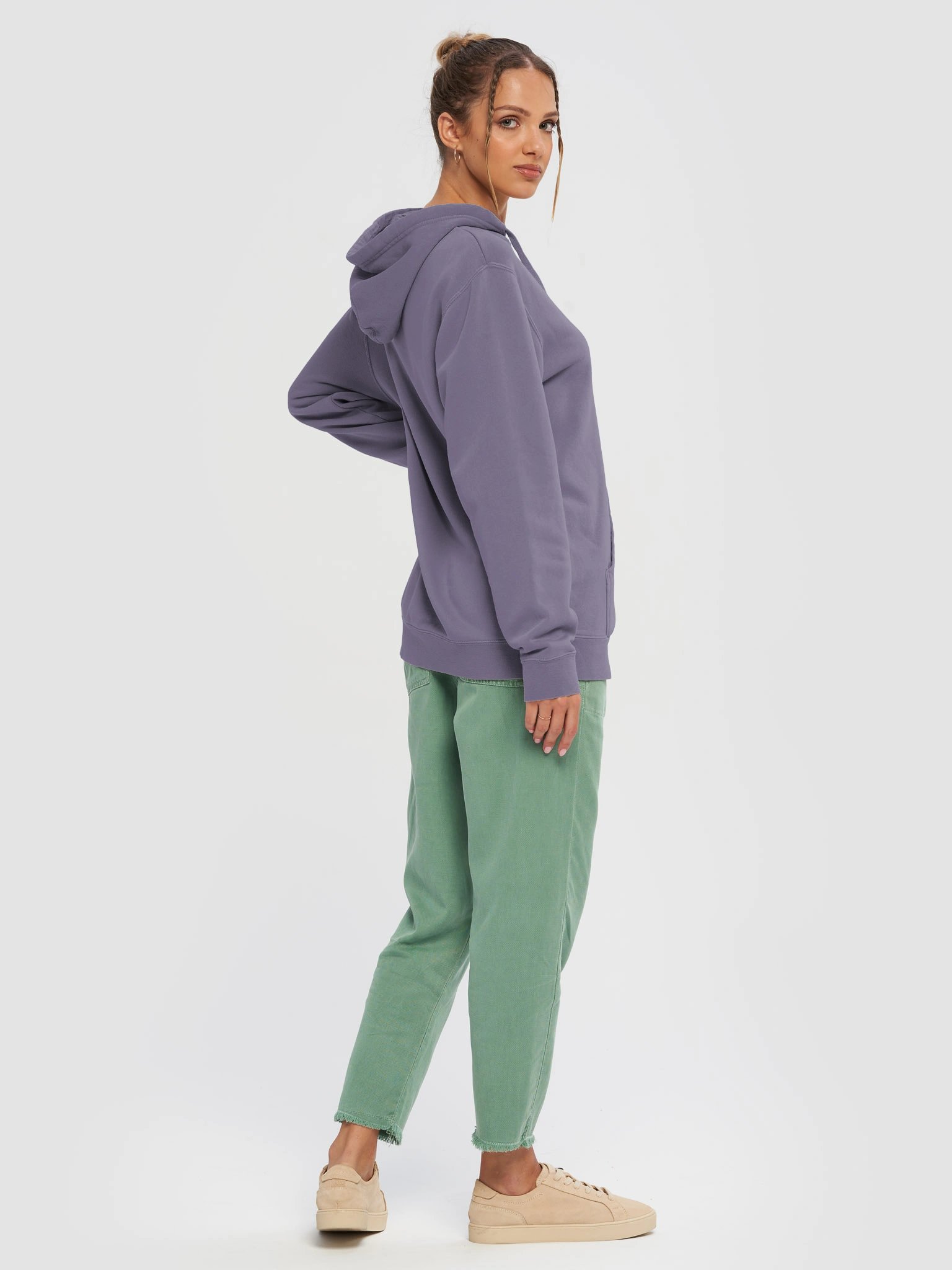 ACETAMINOFIEND handwritten purple pigment hoodie product image (3)