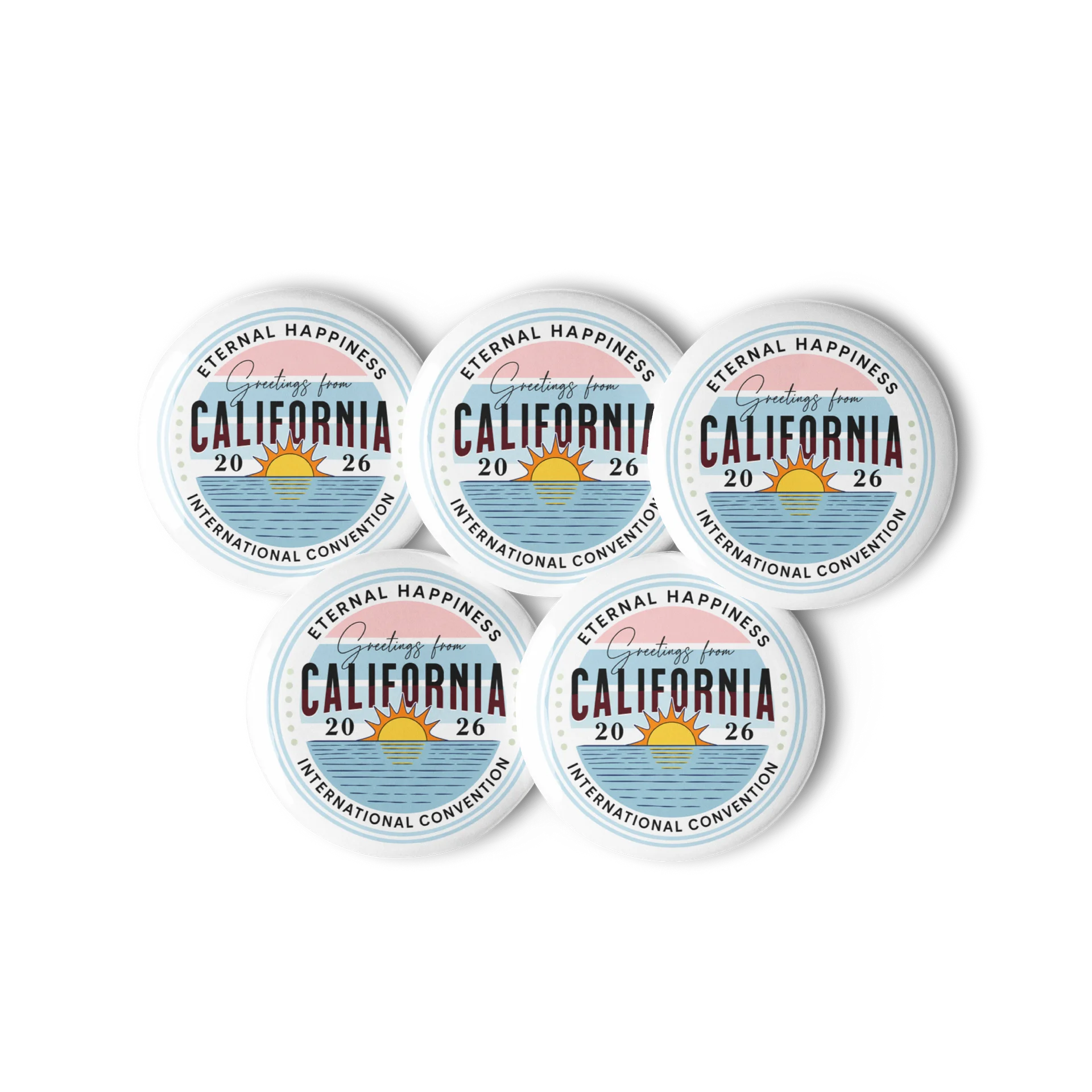 Greetings from California – Set of 5 Delegate Pins for 2026 product image (1)