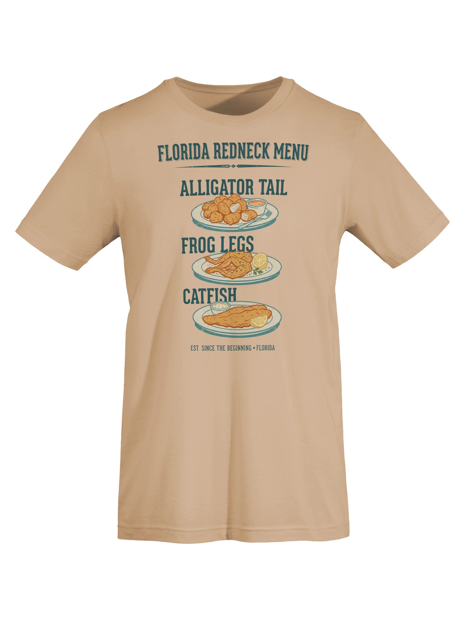 Florida Redneck Menu - Alligator Tail, Frog Legs, Catfish Tee product image (5)