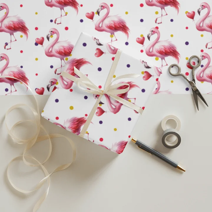Flamingo Pattern Wrapping Paper Sheets (3) product image (1)