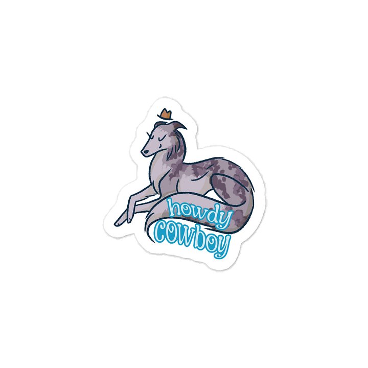 Silver Brindle Howdy Cowboy - Kiss-Cut Vinyl Sticker product image (1)
