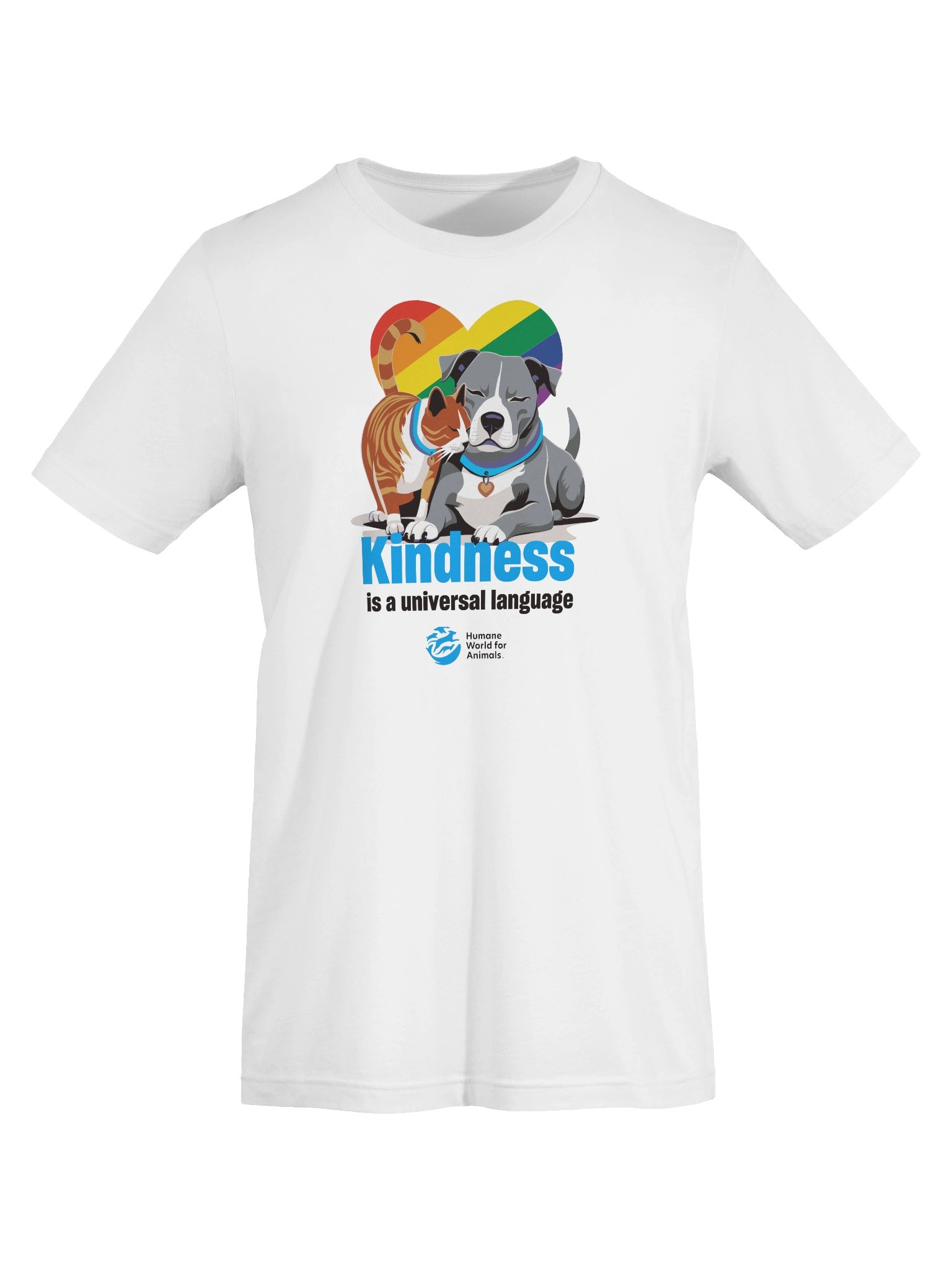 Kindness is a universal language t-shirt - Rainbow heart product image (5)