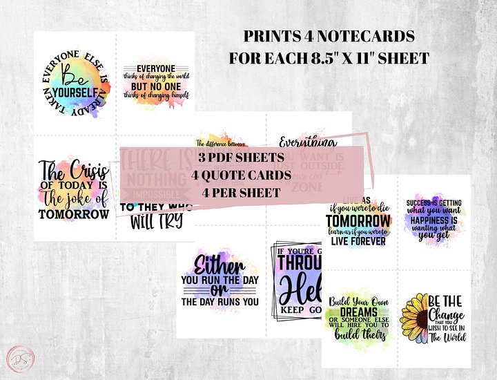 Printable Inspirational Notecards product image (1)