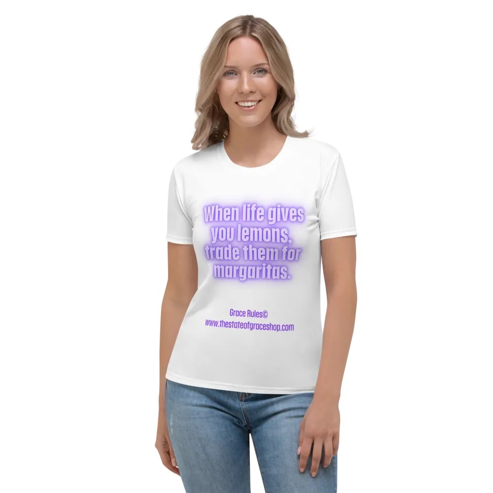 FUNNY TEES 4 U FOR WOMEN “When life gives you lemons, trade them for margaritas.” product image (1)