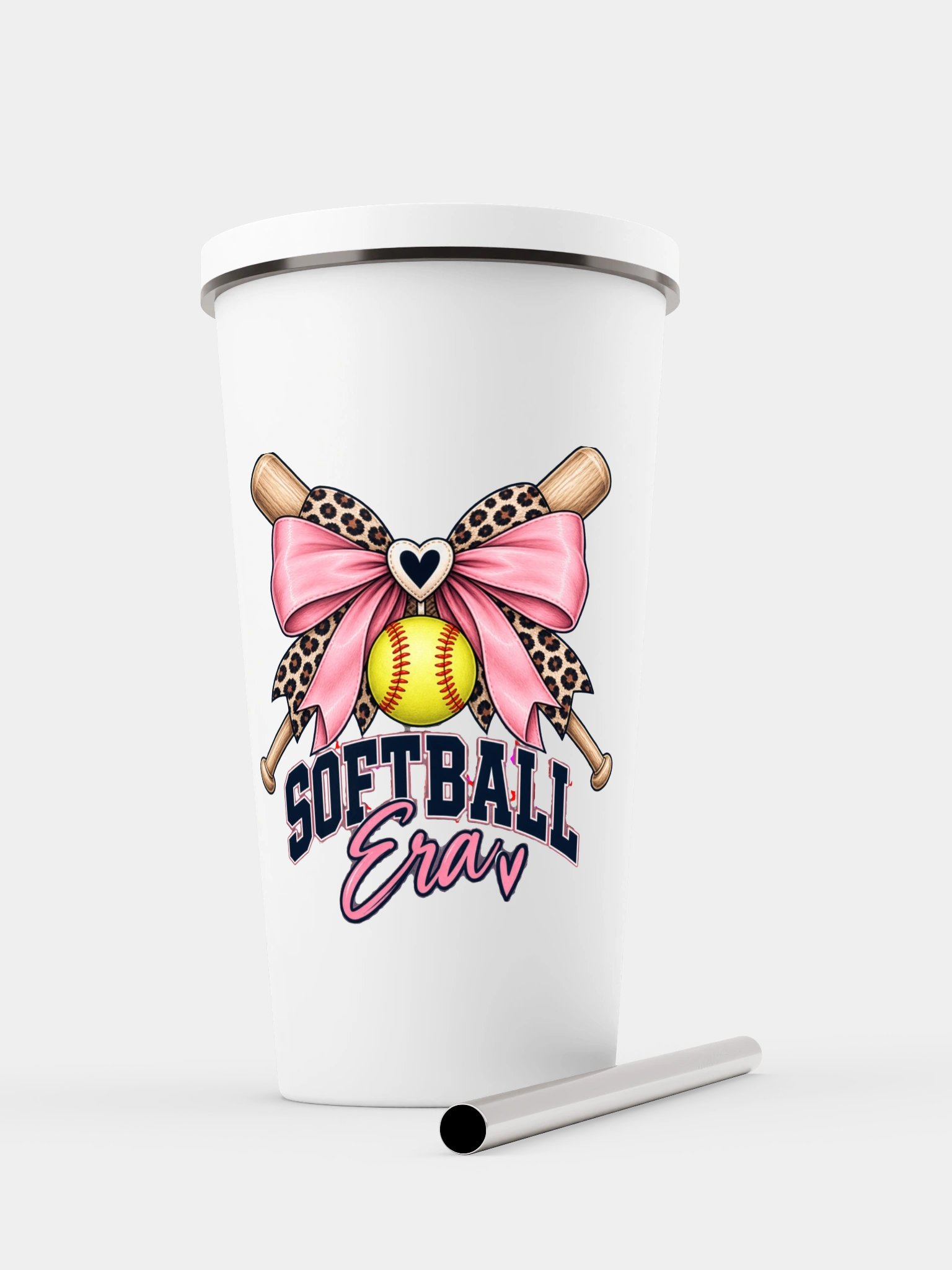 Ballfield Mom Softball Tumbler | 20 oz Cup with Straw product image (1)