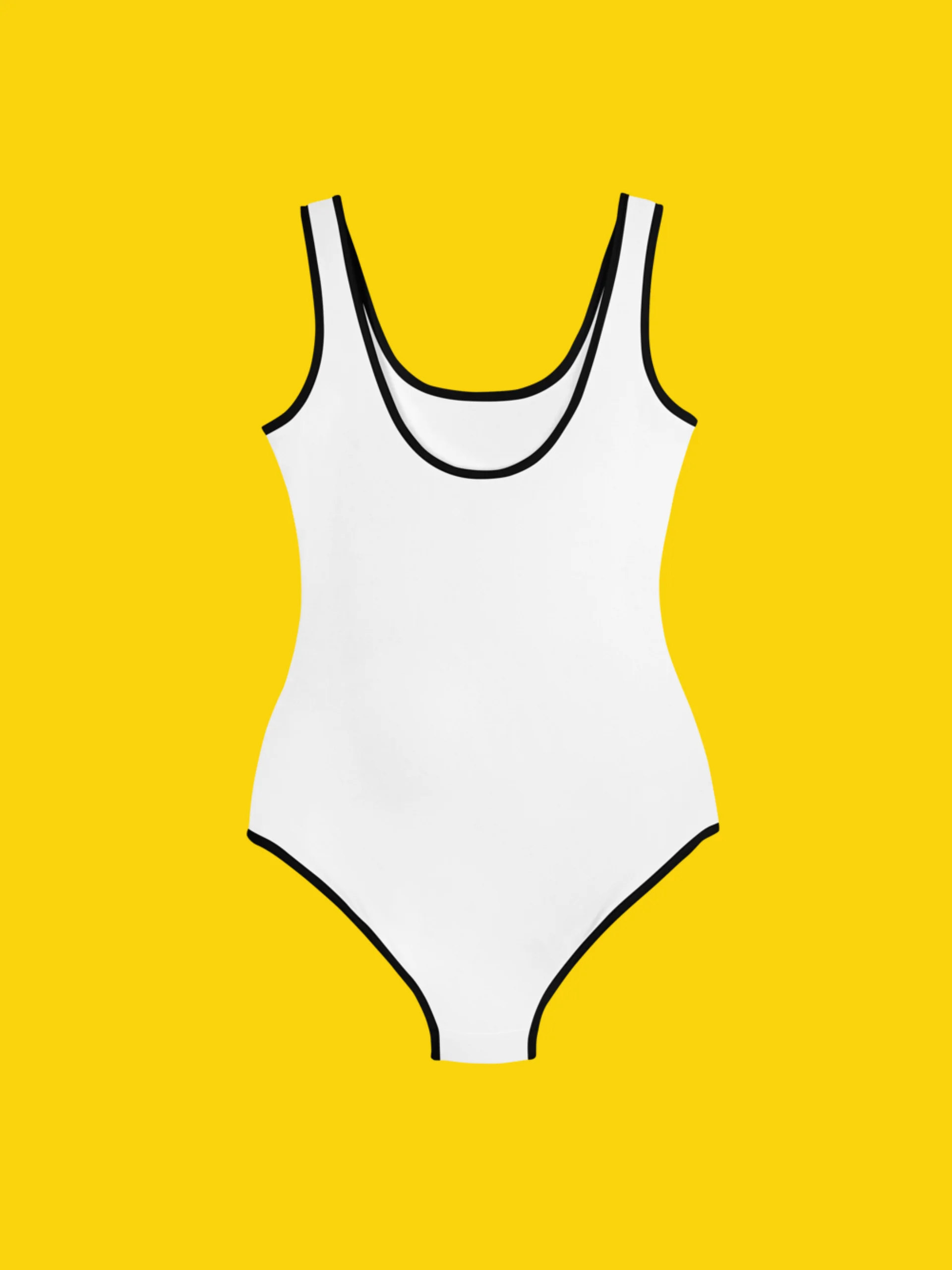 All-Over Print Youth Swimsuit, Black Borders | WIL Style product image (2)