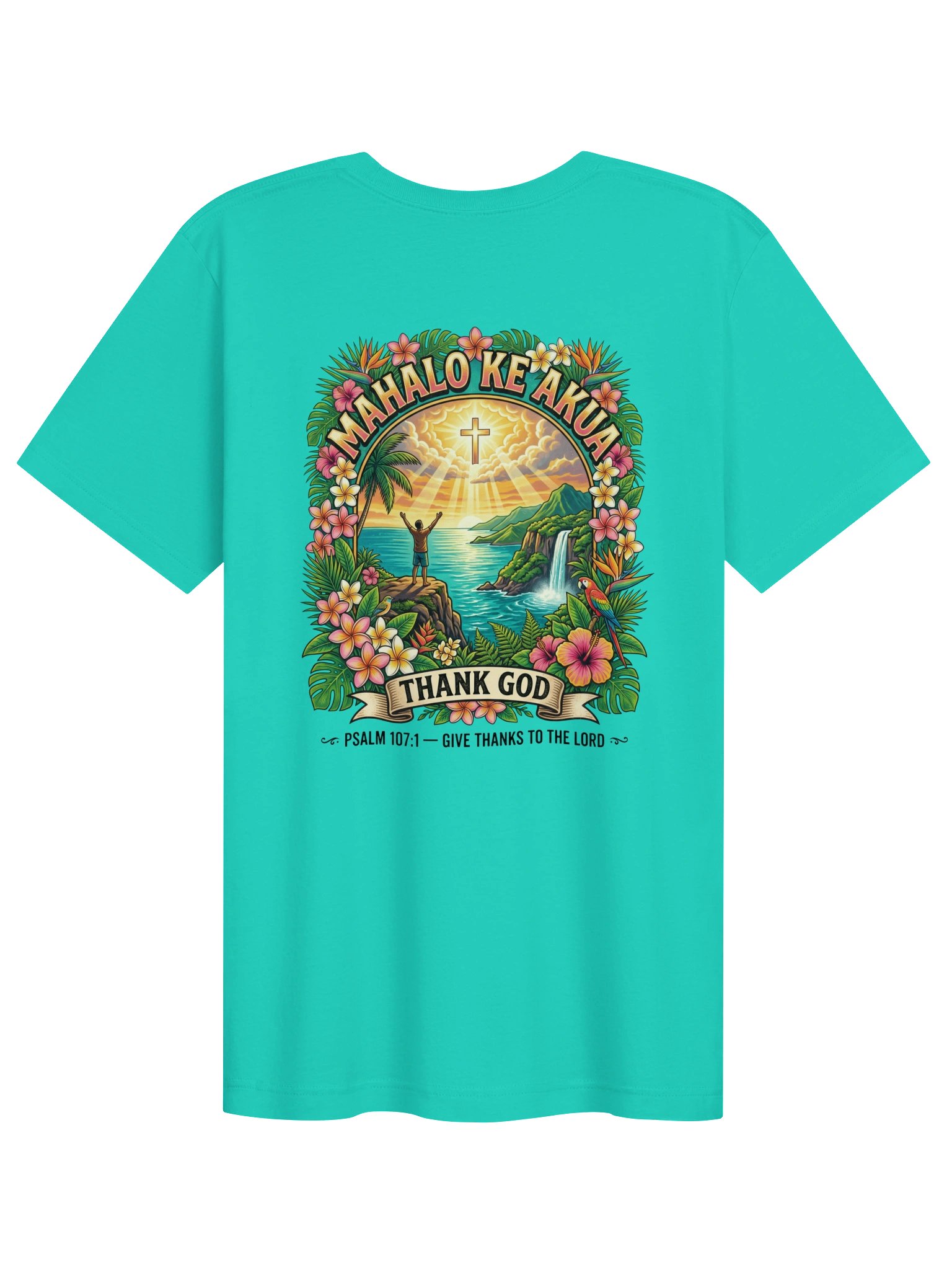 His House Unisex "Mahalo Ke Akua" T-Shirt product image (1)