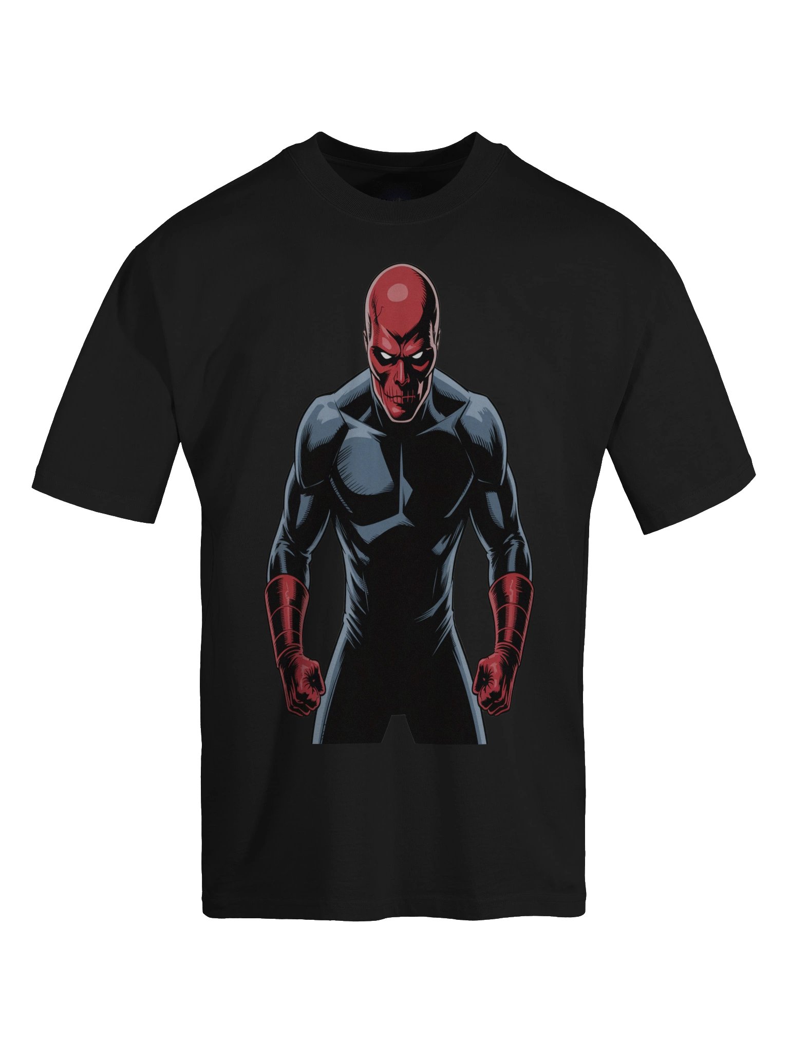 Crimson Armour: Red Skull Oversized Faded T-Shirt product image (1)