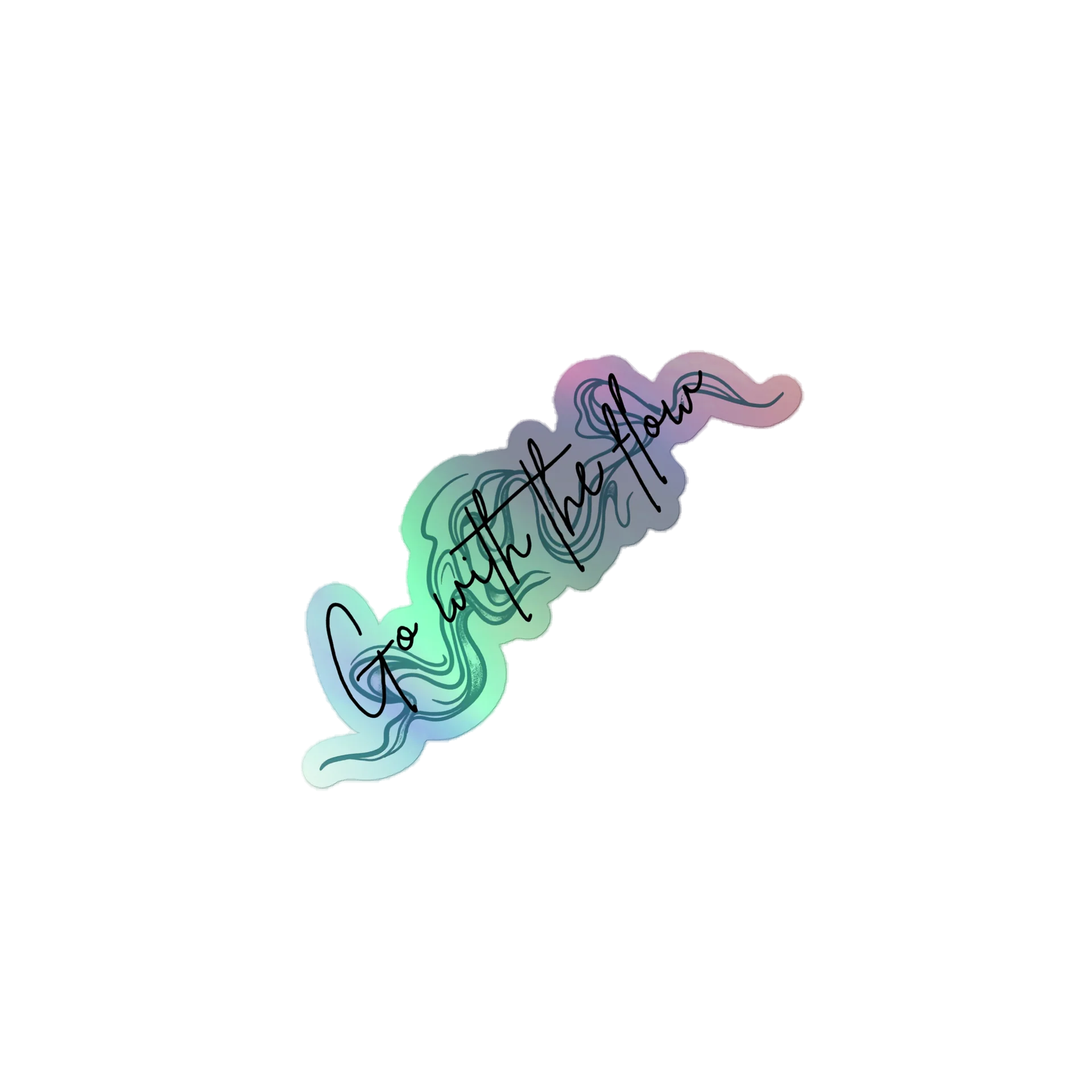 Holographic Go With The Flow Wave Sticker Sheet product image (2)