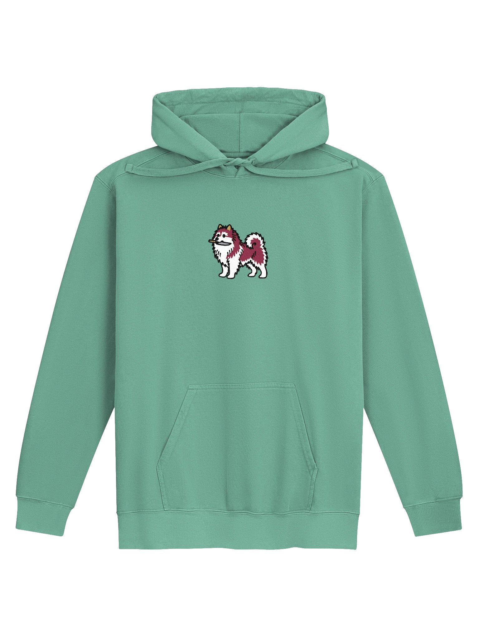 Funny Chibi-Style Alaskan Malamute(Red & White) Embroidered Premium Hoodie product image (41)
