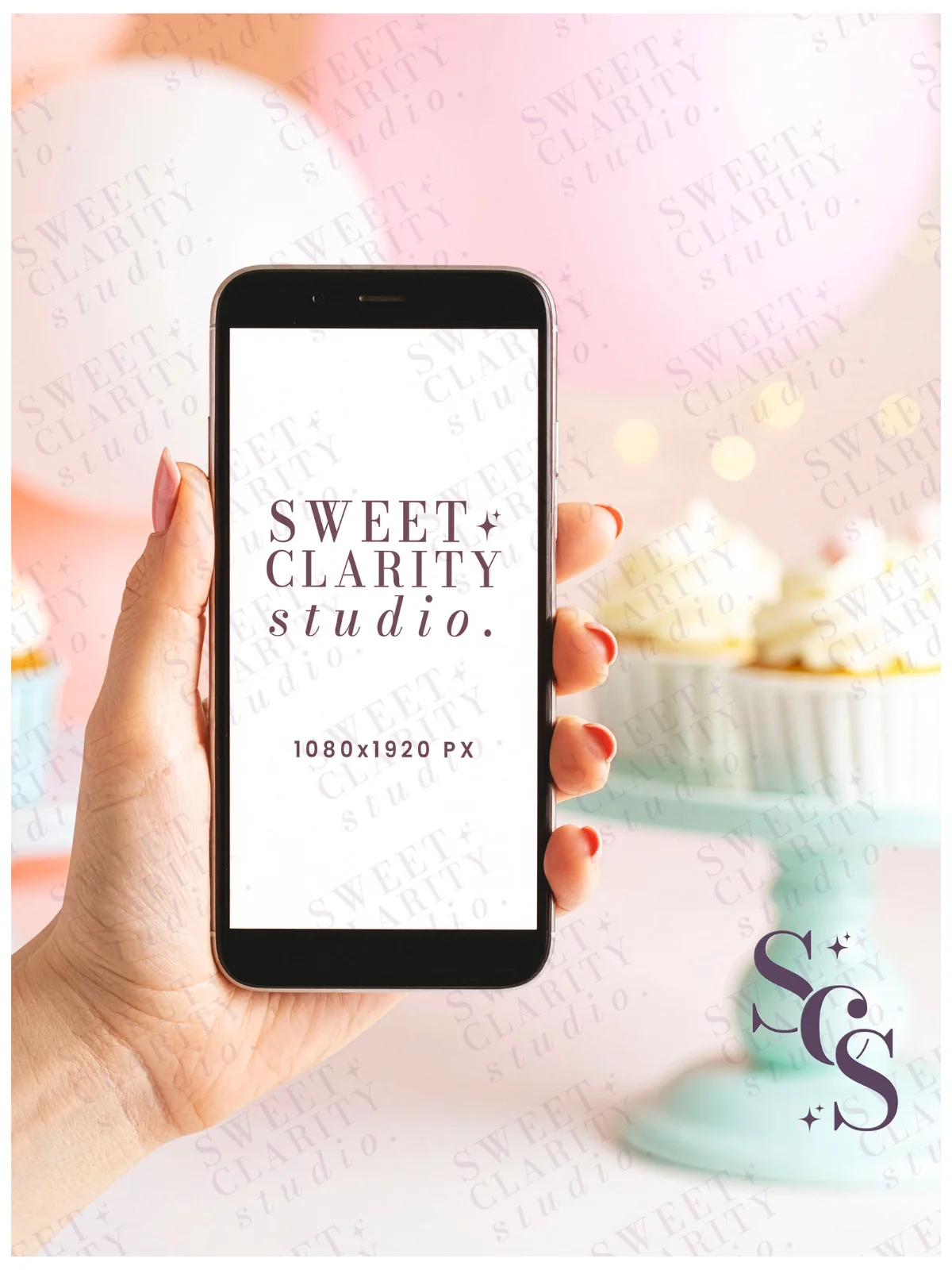 Elegance Phone Display Mockup 1080x1920px for Digital Product & Invitations product image (1)