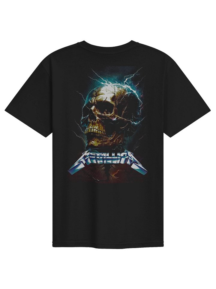 Metallica Lightning Skull Graphic T-Shirt | Comfort Colors 1717 Relaxed Fit product image (2)
