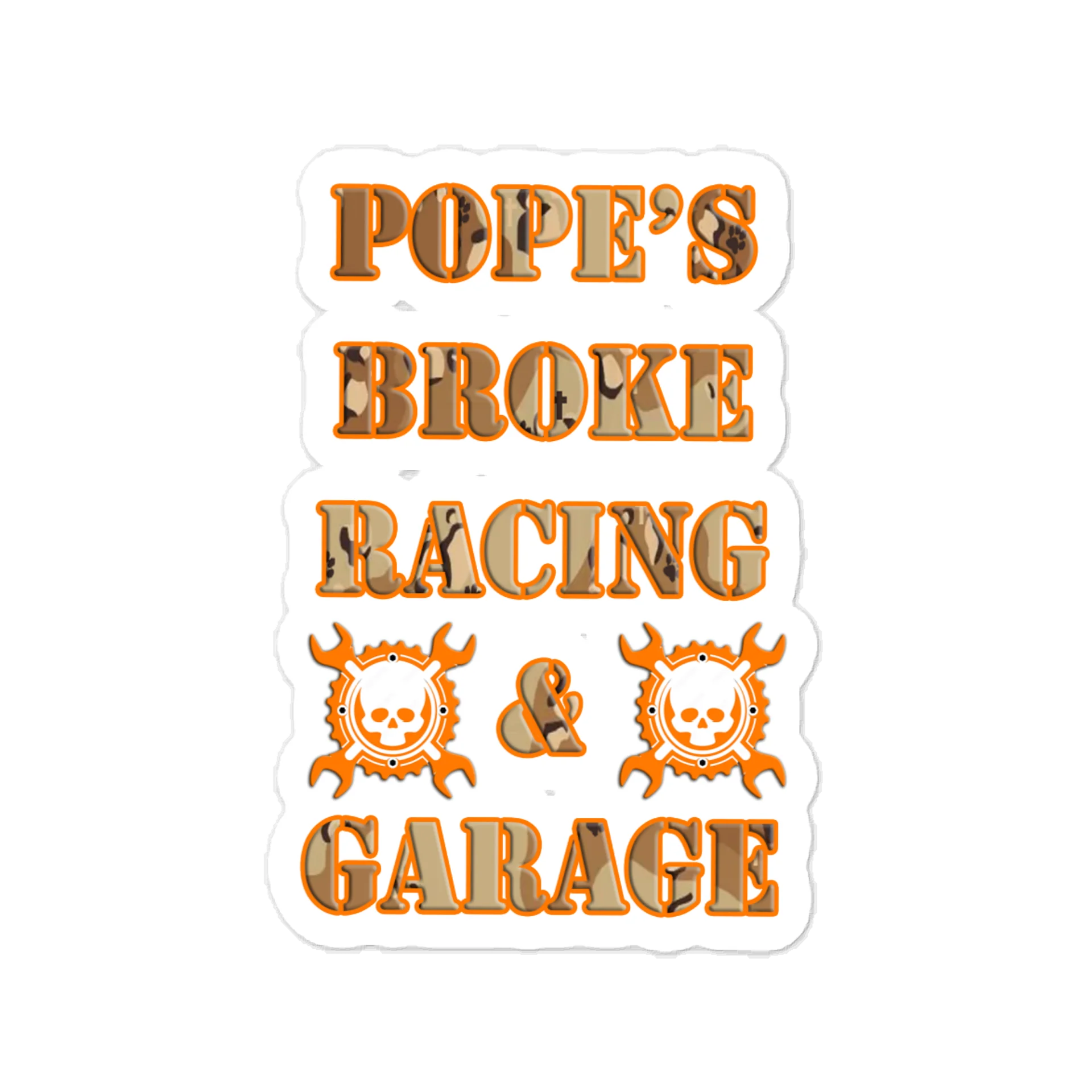 Pope’s Broke Racing & Garage Skull Decal product image (1)