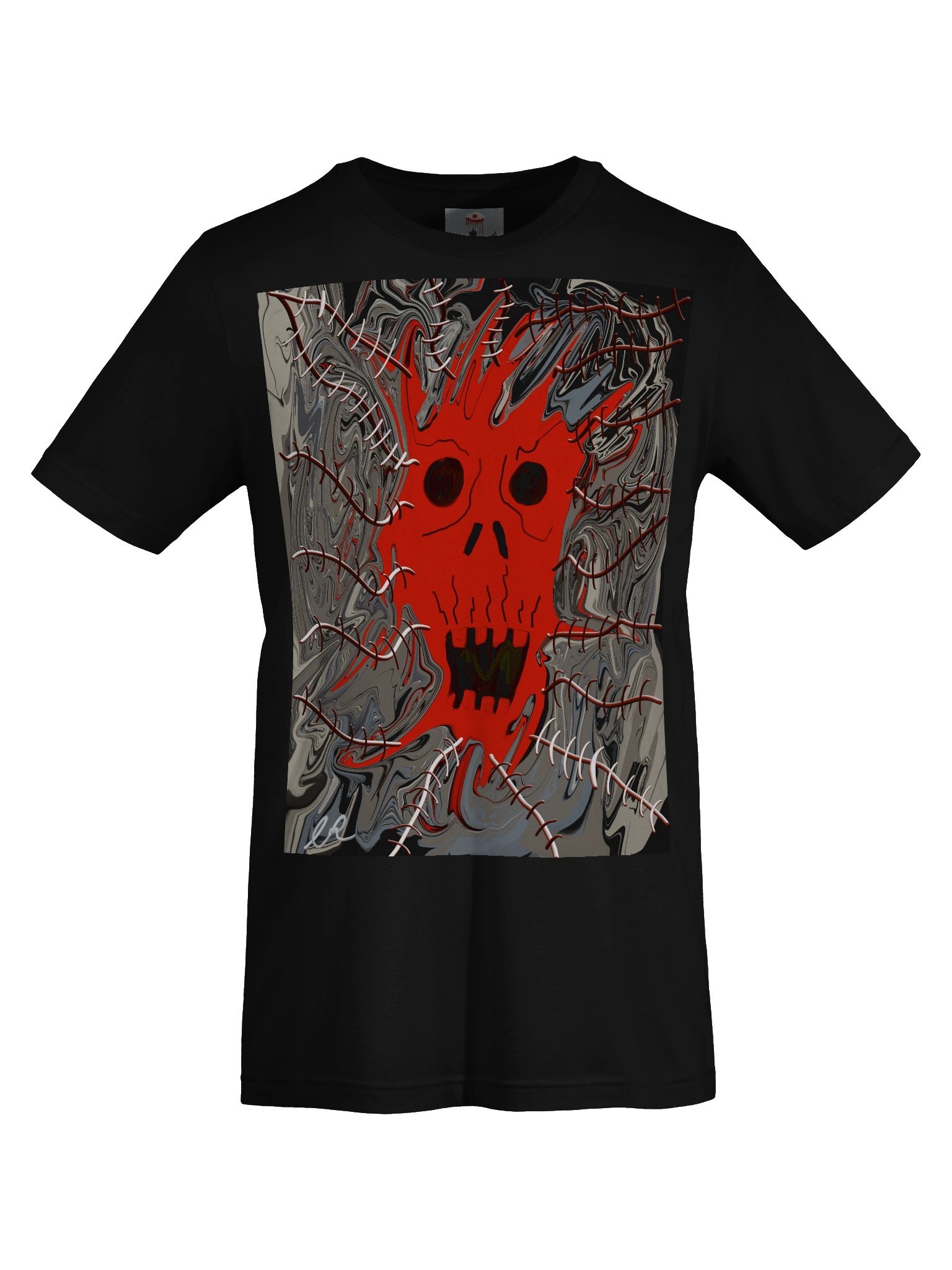 Crimson Mask — Marbled Abstract Tee product image (7)