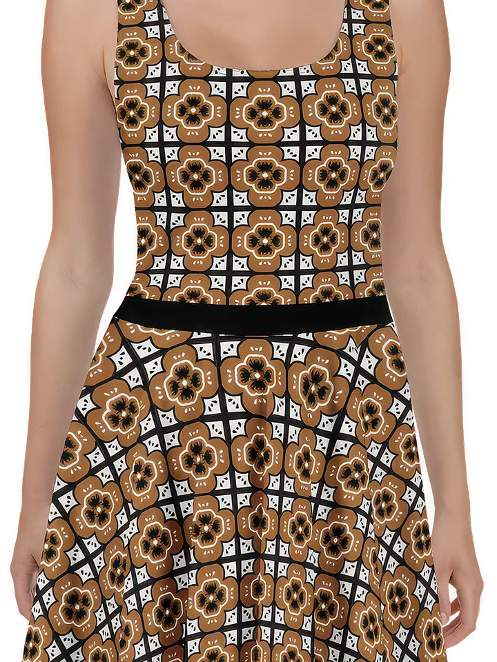 Rich Brown Arabesque Tile Dress product image (2)