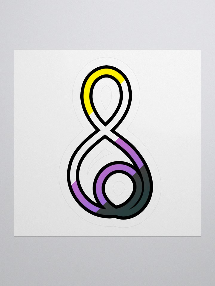 Treble Clef (Non-Binary) - Kiss Cut Sticker product image (3)
