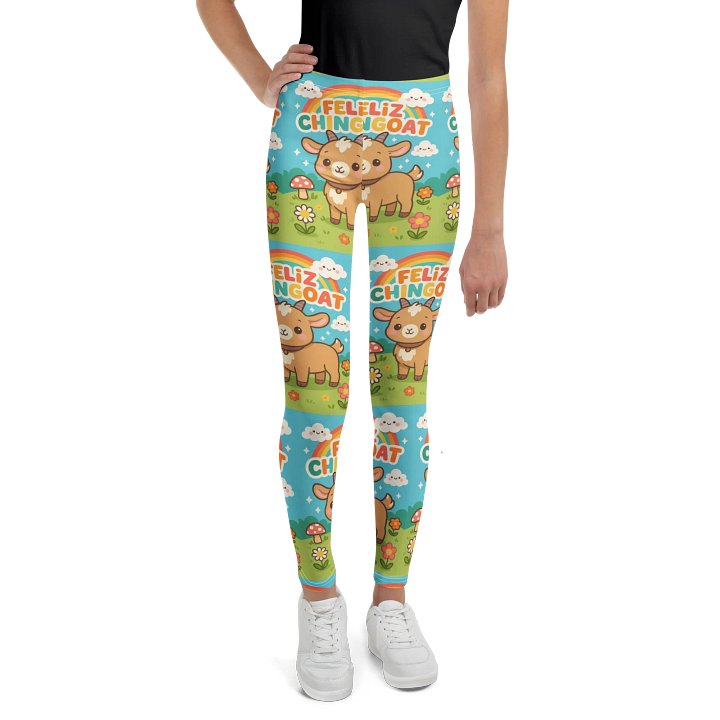 Feliz Chingoat all-over print -Youth size- leggings product image (1)