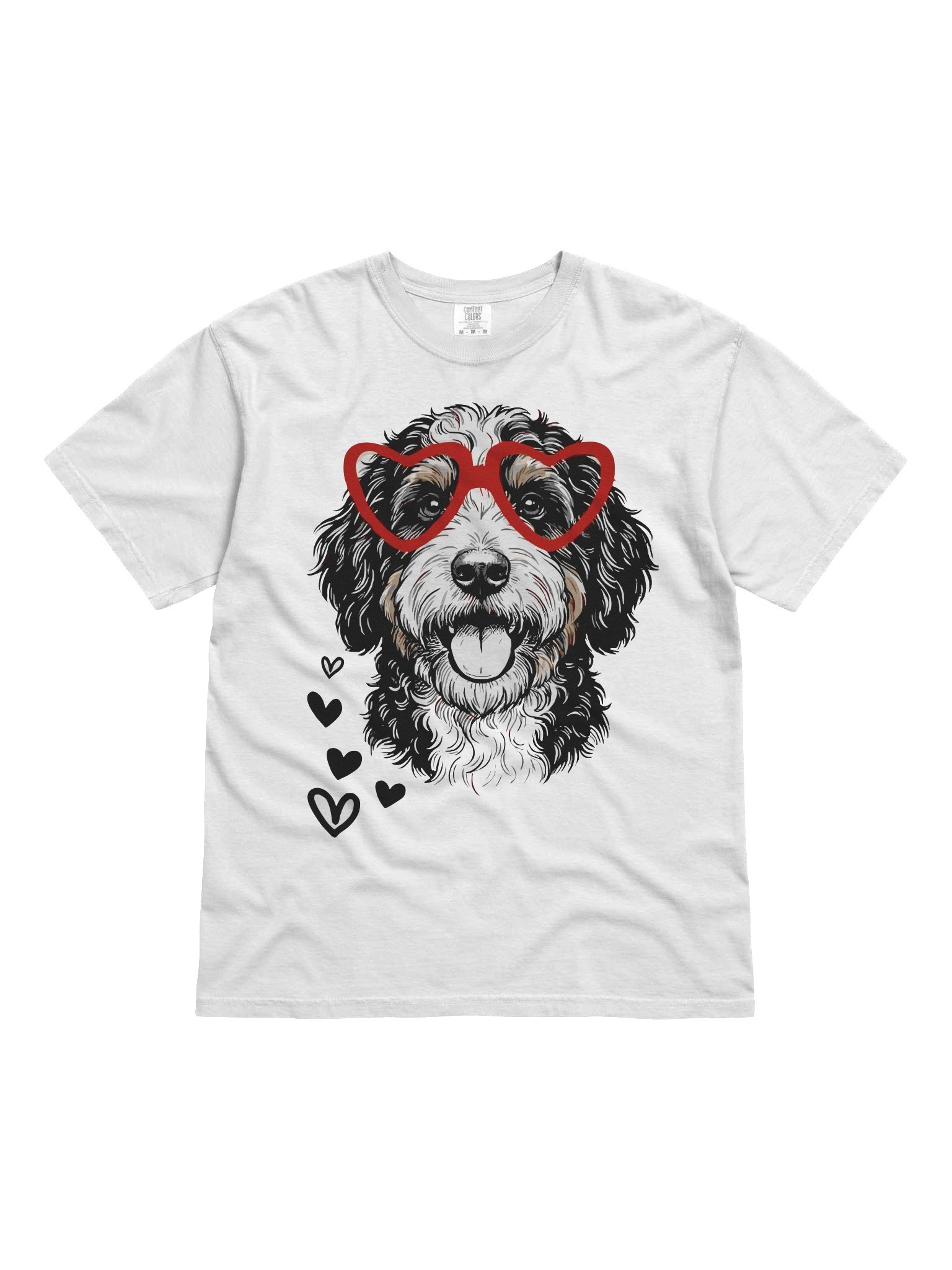 Bernedoodle Heart Glasses Comfort Colors Garment-Dyed Heavyweight T-Shirt product image (1)