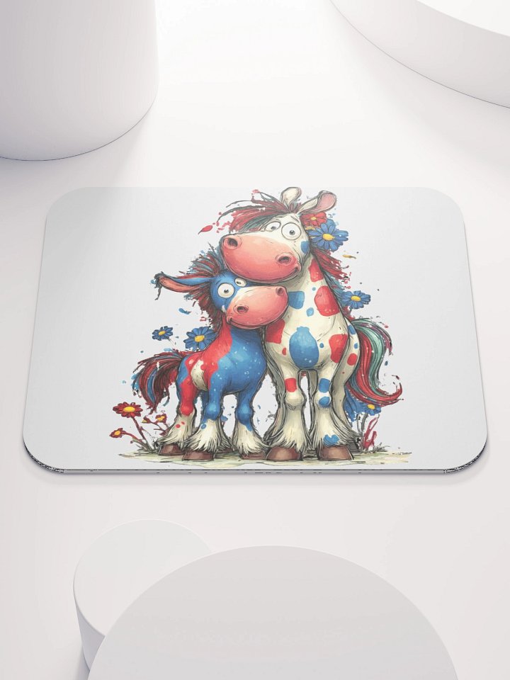 Whimsical Horse Family Mouse Pad product image (1)
