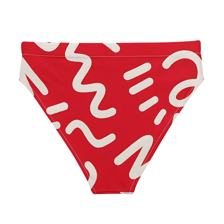 Vibrant Red Abstract Bikini Bottoms product image (2)